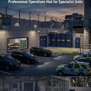 Urban Operations Base Interior | Roleplay Server MLO | Secure Garage, Briefing Room & Armory Interior | Digital Download