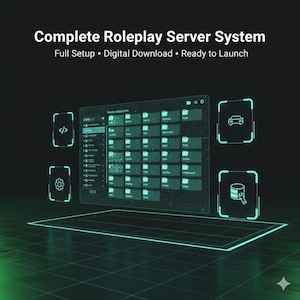 Avancerat rollspelsserverpaket | ESX Framework-installation | Kompletta digitala serverfiler | Klar att anpassa | Direkt nedladdning