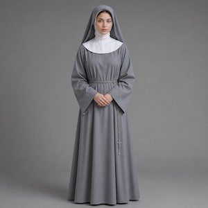 grey nun dress in Gray vestiti da sposa