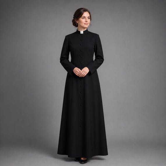 Women Clergy Cassock Dress for Female Pastor Church wear