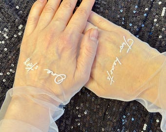 Milchweiße Handschuhe, fingerlose Handschuhe, Hochzeitshandschuhe