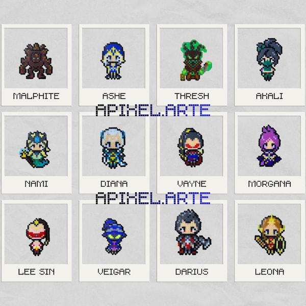 Keychain / Magnet / Pendant / Figure League of Legends Malphite Ashe Thresh Akali Nami Diana Vayne Morgana Lee Sin Veigar Darius Leona