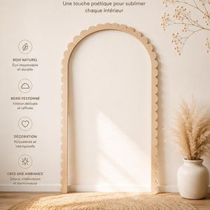 Gegolfde houten boog, 153 cm x 92 cm