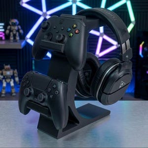 Apex Multi Gaming Headet & Dual Controller Stand Optional Gamertag or Name Add On
