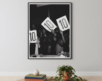 10 Punkte Scoreboard Poster, schwarz & weiß Motivationskunst, Hypebeast Leistungsdruck, Siegerleistungs-Ratingblatt, digitaler Download