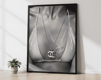 Tan Lines Poster, High Fashion Poster, Dorm Room Poster, Chic Poster, Digital Download, Tan Lines Chanel Poster