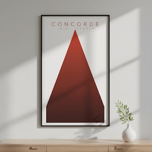 Póster del Concorde, Airbus Supersonic Aircraft Wall Art, 60 x 130 cm, relación de aspecto 3:4, impresión de aviación imprimible, descarga digital