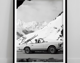 Vintage, Retro, Luxus, Mode Ski Foto Druck, Wandkunst, Ski Poster, Haus Wand Dekor, Ski Wohnkultur, Winter Wand Dekor vintage Poster