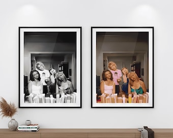 SATC Poster Set of 2, Black and White Poster, Retro Poster, Wall Art, Digital Download, Sex and the city print