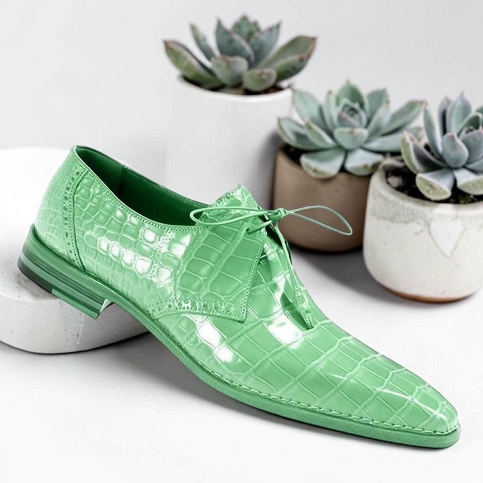 shoes with mint green dress HOT ! Suede Mens Men Mint Green Dress Shoes mint green dress accessories