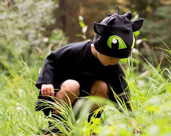 Toothless the Dragon Wings Costume and Hat | Baby Toddler Kids Adults | How to Train Your Dragon |Halloween Birthday