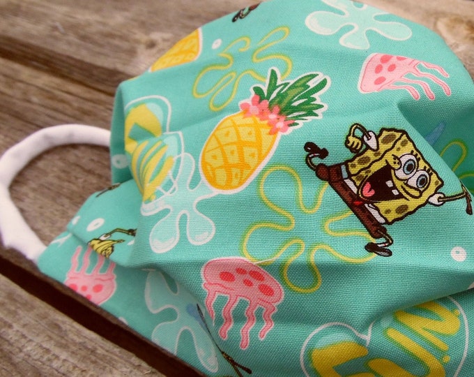 Spongebob Squarepants | Cloth 2 Layers Washable Face Mask | Reusable ...