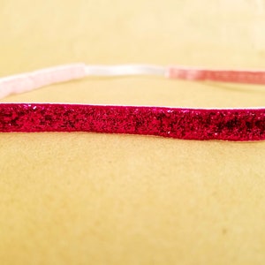 Non-Slip 3/8 Glitter Headbands Sparkly Elastic Velvet Free Shipping in US image 9