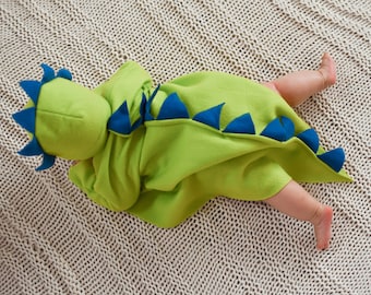 Easy-On Dinosaur/Dragon Cape Costume with Hat - Customizable Colors - Baby, Toddler, Kids - Dress Up, Costumes