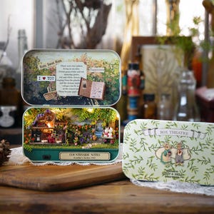 DIY-miniatyrer: Countryside Notes - Rustikt boxteaterdiorama | Litet bondgård (pysselpresent)