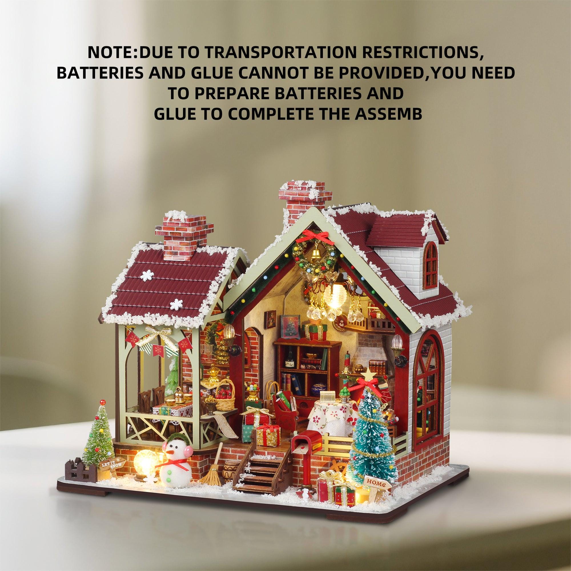 DIY Miniature House Kit - Cozy Christmas (winter Scene, Dollhouse