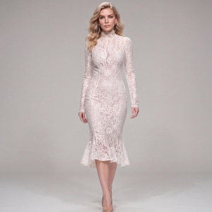 Lace Sheath Wedding Dress - Etsy