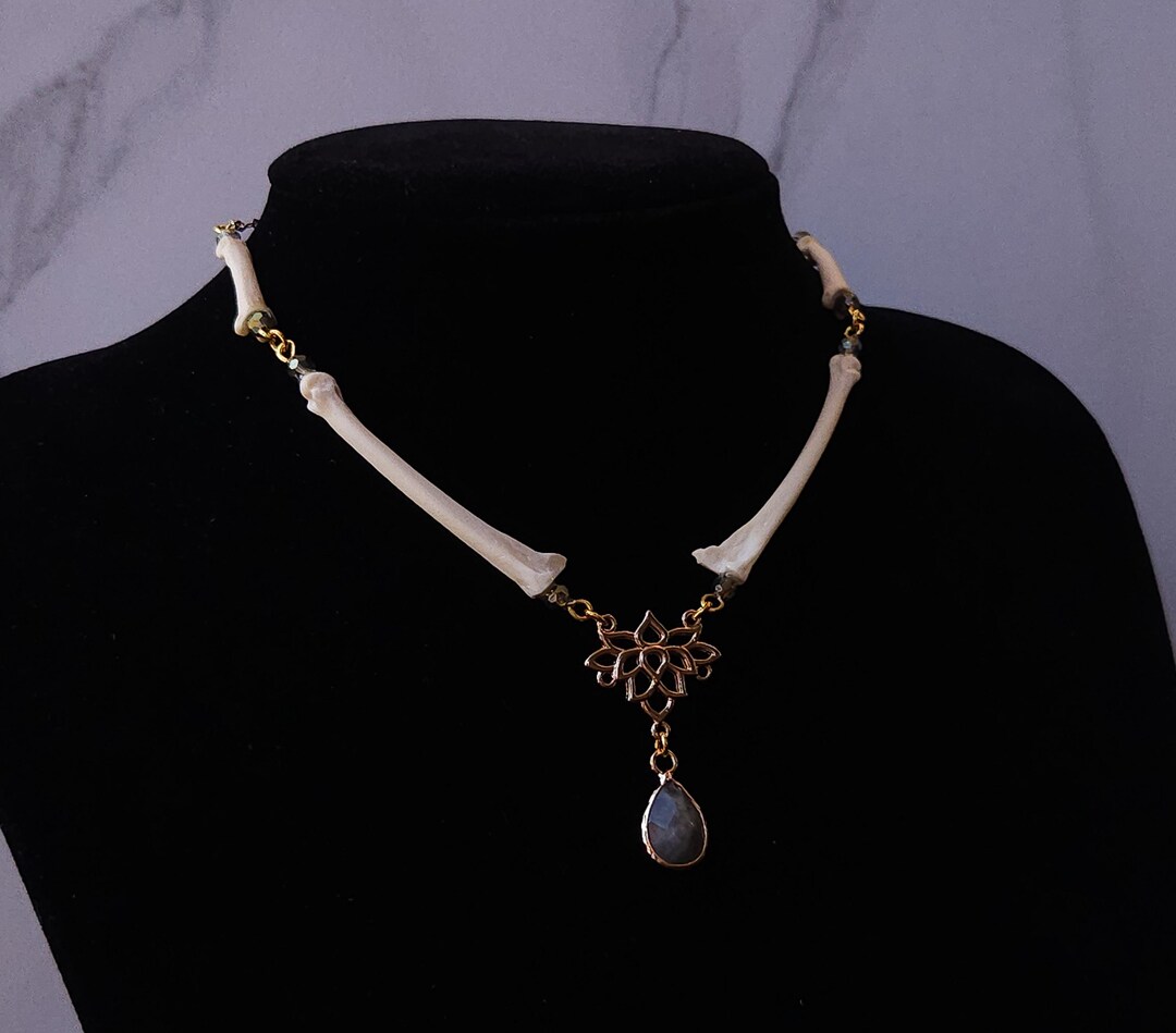 Bone Necklace | Bone Choker | Bone Pendant | Gothic Natural Necklace ...