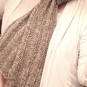 Cashmere and Lambswool Hand Knitted Scarf, unisex
