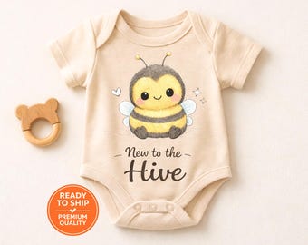Baby Bodysuit, Biene-Baby-Outfit, süße Neugeborenen Strampelanzug, Gender Neutral-Baby-Geschenk, Baby-Dusche-Geschenk, Bumblebee-Babykleidung
