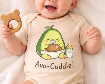Avo-Cuddle Baby Body , Avocado Baby Body , Lustige Neugeborenen Outfit , Baby-Dusche-Geschenk , Unisex-Body