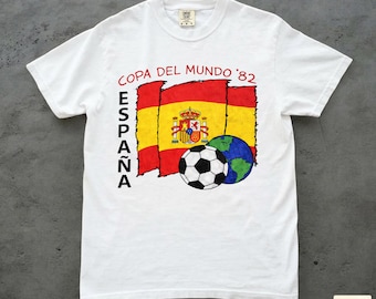 Vintage 1982 Spain World Cup T Shirt | Spain Soccer Shirt| Retro Football Graphic | Fifa World Cup Unisex Football Shirt