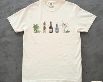 Hugo Spritz Tee, Comfort Colors Cocktail Shirt, Summer Tee Shirt, Fun Party Shirt