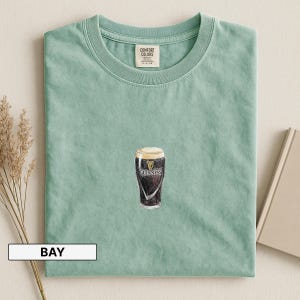 Guinness Beer Shirt, Comfort Colors Beer Shirt, Summer Tee Shirt, Vintage Retro Style, Fun St Patricks Party Shirt image 9