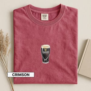 Guinness Beer Shirt, Comfort Colors Beer Shirt, Summer Tee Shirt, Vintage Retro Style, Fun St Patricks Party Shirt image 14