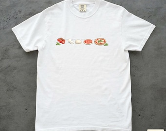 Italy Pizza Shirt, Margherita Pizza Club Tee, Italian Summer Vacation, Vintage Retro Style, Fun Party Shirt