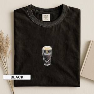 Guinness Beer Shirt, Comfort Colors Beer Shirt, Summer Tee Shirt, Vintage Retro Style, Fun St Patricks Party Shirt image 11