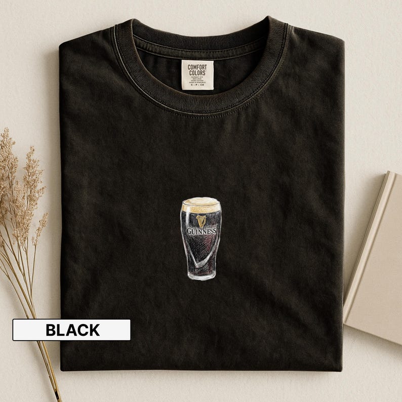 Guinness Beer Shirt, Comfort Colors Beer Shirt, Summer Tee Shirt, Vintage Retro Style, Fun St Patricks Party Shirt image 11