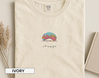 Comfort Colors Chicago T-shirt, Chicago Bean, Chicago Lover Gift, City Tee, Chicagoan Gift, Windy City Shirt, Chi-Town