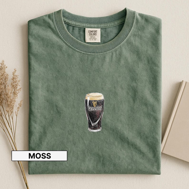 Guinness Beer Shirt, Comfort Colors Beer Shirt, Summer Tee Shirt, Vintage Retro Style, Fun St Patricks Party Shirt image 7