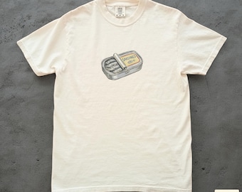 Retro Sardines Comfort Colors® T-shirt, Vintage Sardines Shirt, Funny Fish Graphic Tee, Trendy Unisex Fish Tshirt, Aesthetic Sardines Shirt