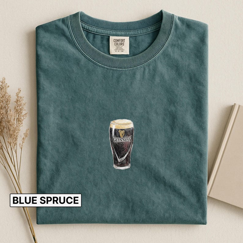 Guinness Beer Shirt, Comfort Colors Beer Shirt, Summer Tee Shirt, Vintage Retro Style, Fun St Patricks Party Shirt image 8
