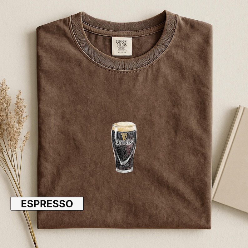 Guinness Beer Shirt, Comfort Colors Beer Shirt, Summer Tee Shirt, Vintage Retro Style, Fun St Patricks Party Shirt image 10