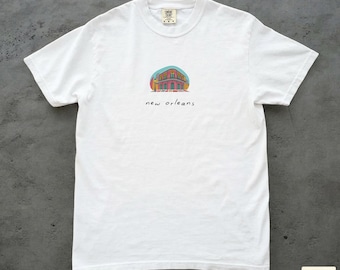 New Orleans Retro Graphic Tee, Comfort Colors Bourbon Street Shirt, NOLA Bachelorette Party, Louisiana Lover Gift, City Tee