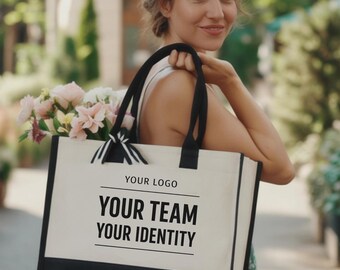 Custom Logo Tote Bag for Business,Branded Canvas Tote for Business,Personalized Company Bags