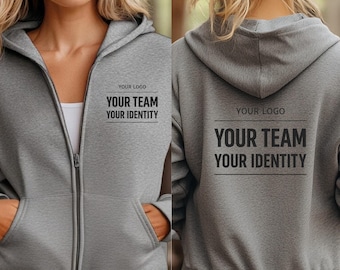 Personalized Zip Hoodie: Custom Logo Full Zip Sweatshirt