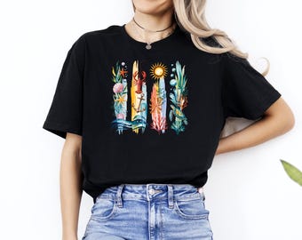 Ocean Brushstroke T-Shirt, Summer Vibes Tee