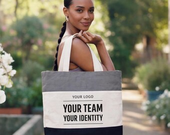 Custom Logo Tote Bag-Personalized Company Bags-Events Custom Logo Tote Bag for Business-Branded Canvas Tote for Business