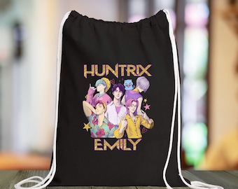 Custom Huntrix Tote Bag, Kpop Saja Boys Bag, Personalized Name Party Bag, Demon Hunters Bag, Huntrix Gift for Kids