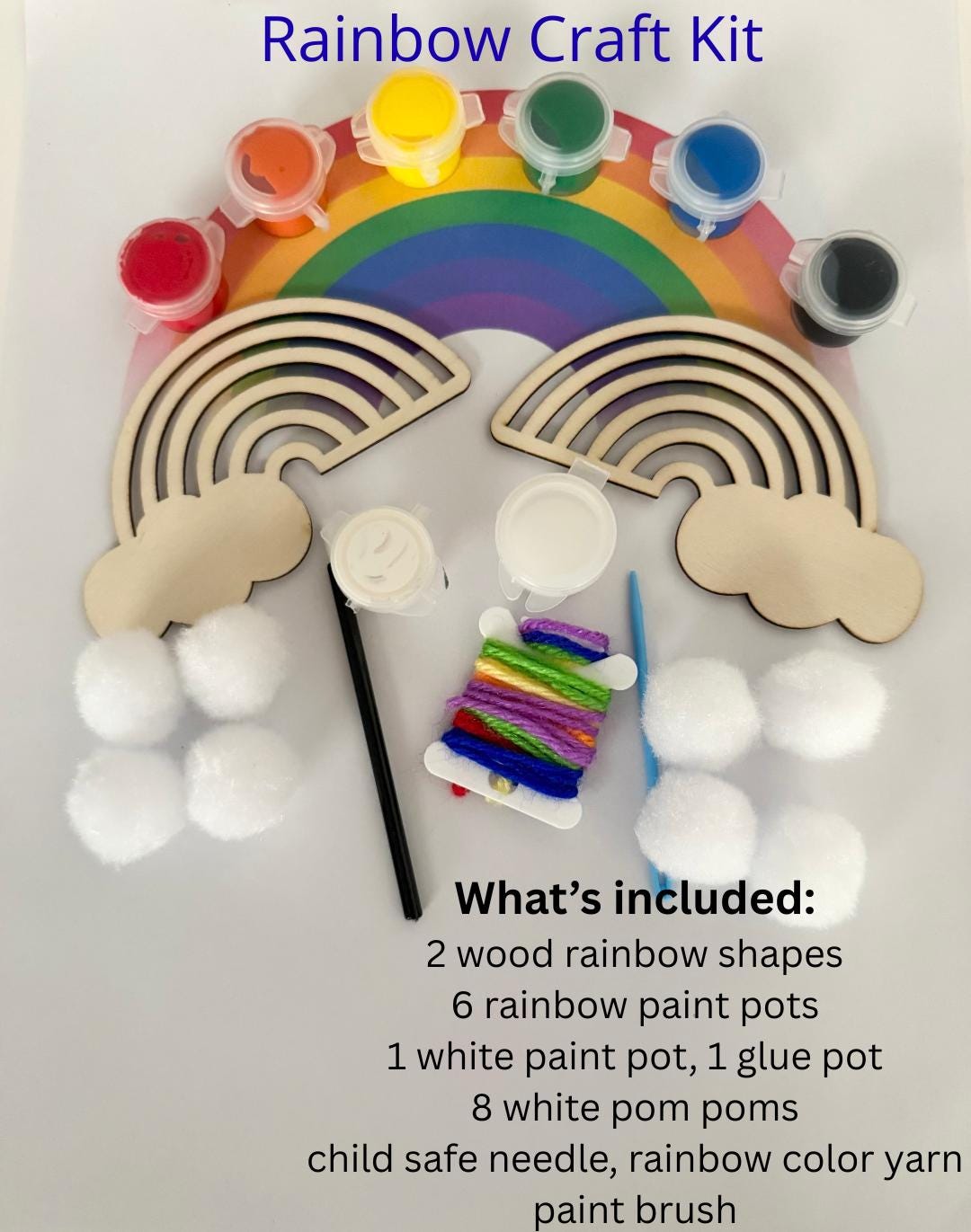 Rainbow Craft Kit for Kids — Paint, Stitch & Create! - Etsy