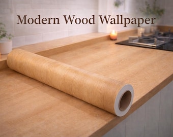 Peel and Stick Wood Countertop Wallpaper 55cm x 5M Waterproof Self Adhesive Contact Paper for Kitchen Counter, Cabinets