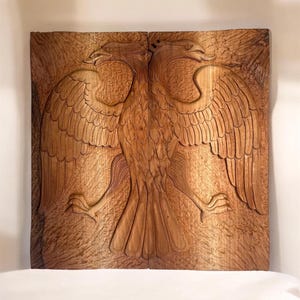 Walnut Backgammon Set, Double Headed Eagle, Handmade, Heirloom Gift, Turkish Art