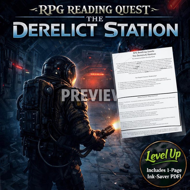 Sci-fi Survival RPG Quest: Gamified ELA & ESL Reading Comprehension ...