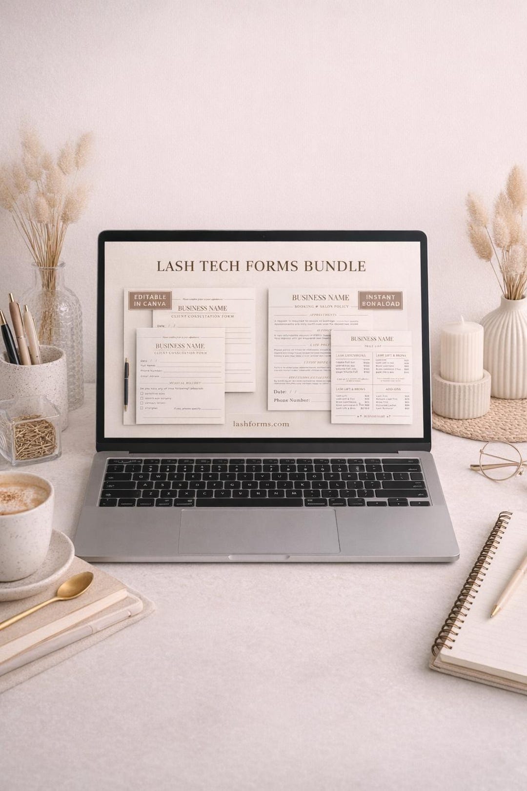 Tech Form Design Lash Tech Forms Bundle | Editable Canva Client Forms, Salon Templates ...