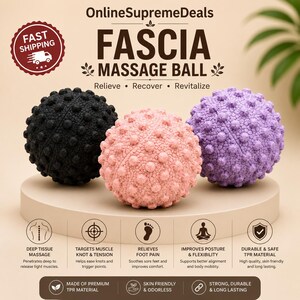 Fascia Massage Ball, TPR Trigger Point Ball, Foot Back Pain Relief, Yoga