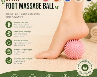 Spiky Foot Massage Ball | Plantar Fasciitis & Arch Pain Relief | Deep Tissue Therapy Ball
